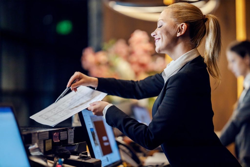 Hotel Front Desk Header